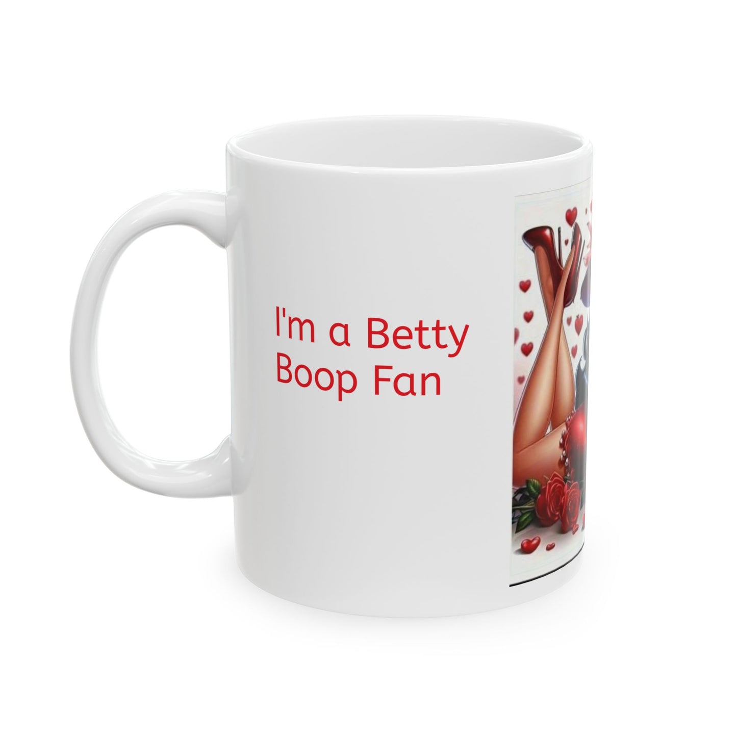 Betty Boop Ceramic Mug - Classic Cartoon Character Coffee Cup, 11oz, 15oz, Gift for Cartoon Fans, Unique Kitchen Decor, Collectible