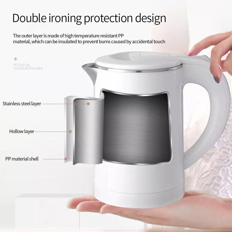 600ML Portable Electric Water Kettle Ideal For Travel Camping Caravan 800W