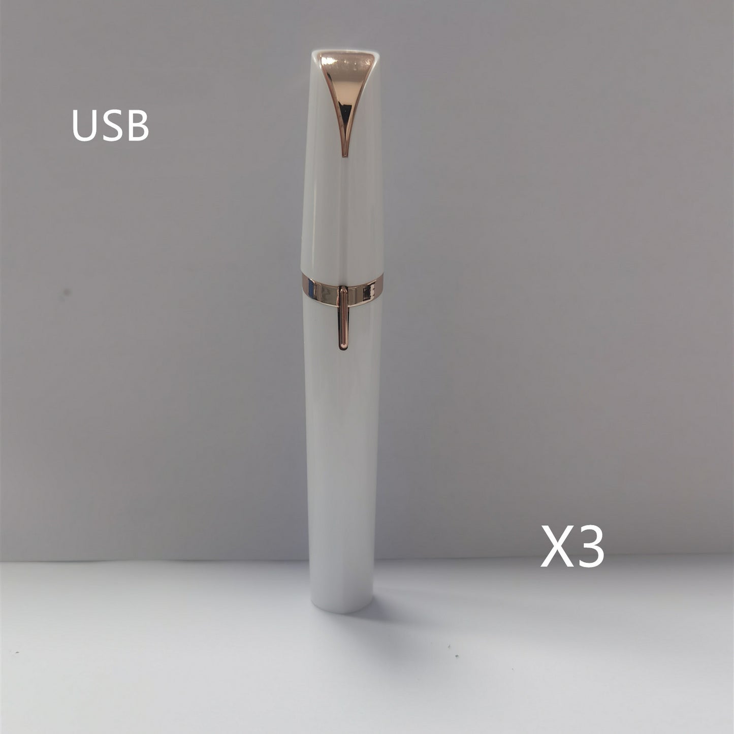 Mini Electric Eyebrow Trimmer with LED Light - Painless Hair Remover Pen