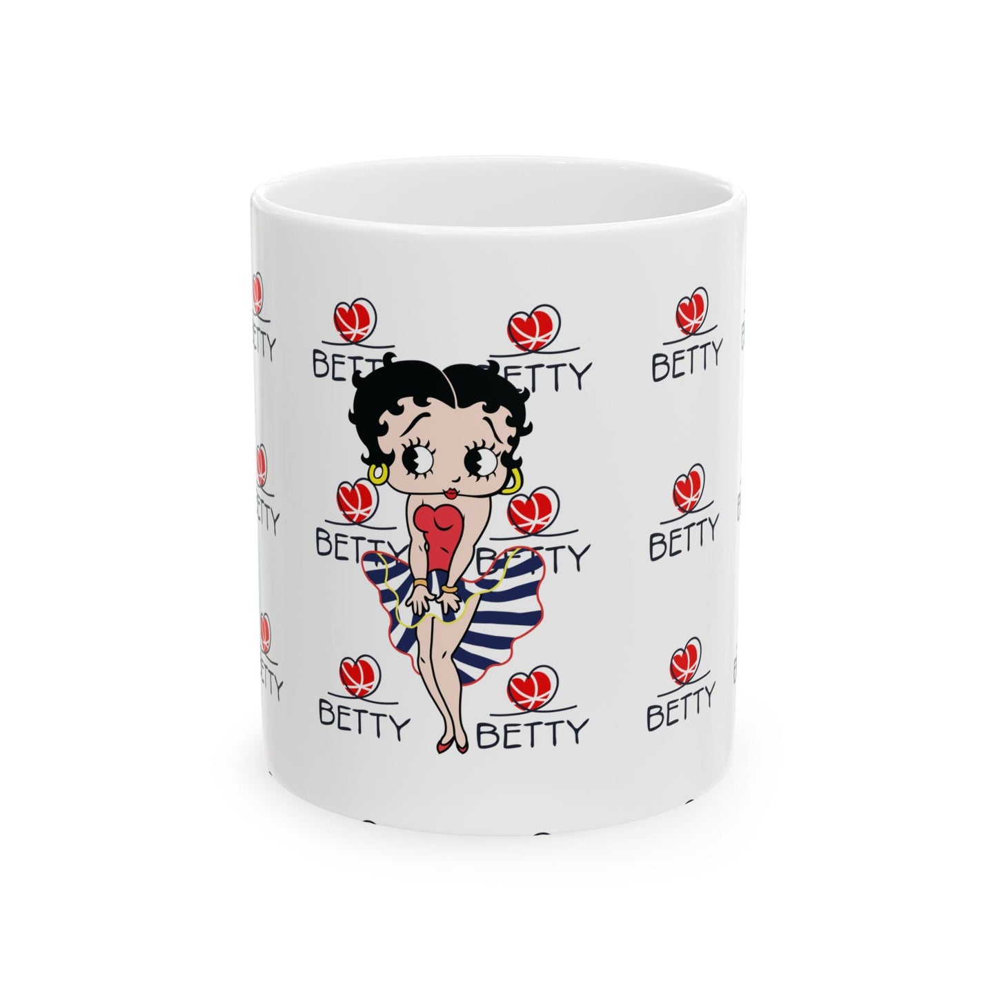Betty Boop Mug with retro design, vibrant colors, and glossy ceramic finish.