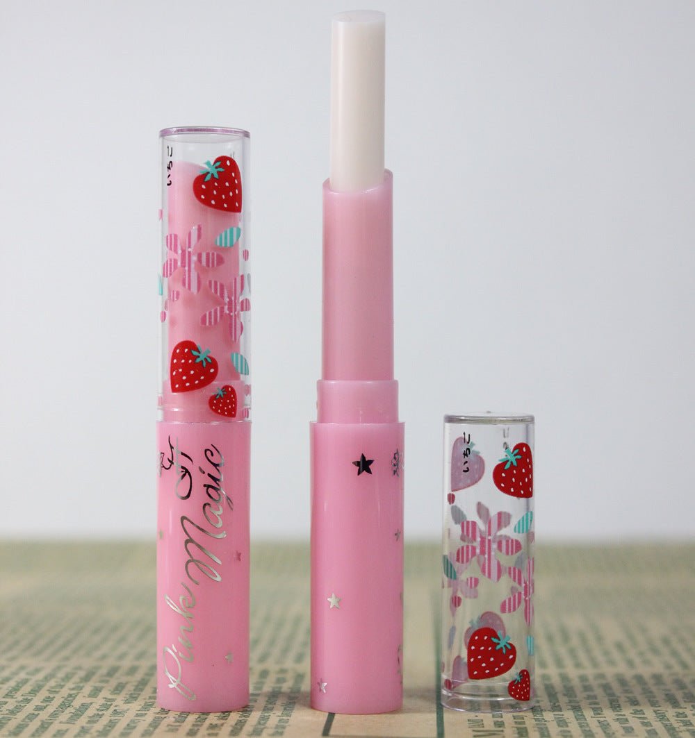 Color-Changing Strawberry Lip Balm - pH Reactive Pink Lipstick - URBAN CHIC