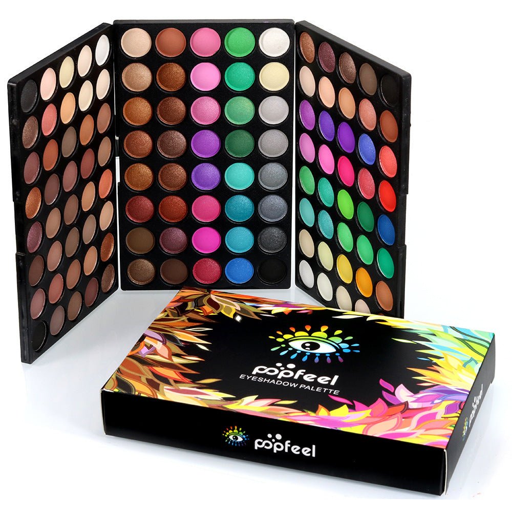 Professional 120 Color Eyeshadow Palette - Matte & Shimmer Makeup Set