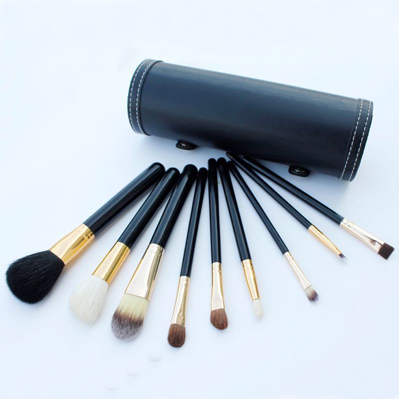 Professional Barrel Makeup Brush Set - 5 Essential Brushes