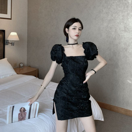 Qipao embroidered dress