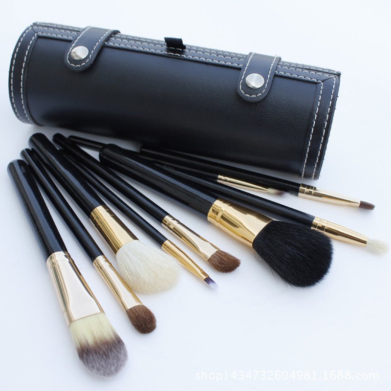 Professional Barrel Makeup Brush Set - 5 Essential Brushes