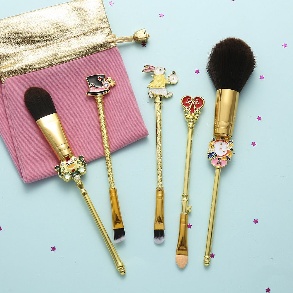 Professional Makeup Brush Set - Rose Gold & Gold