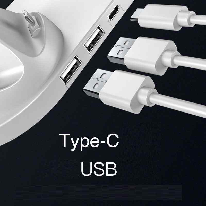 Wireless charger for iPhone with multiple Type-C and USB ports.
