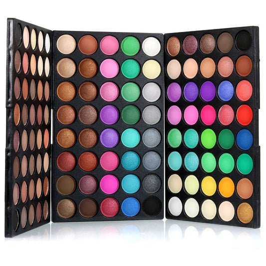 Professional 120 Color Eyeshadow Palette - Matte & Shimmer Makeup Set
