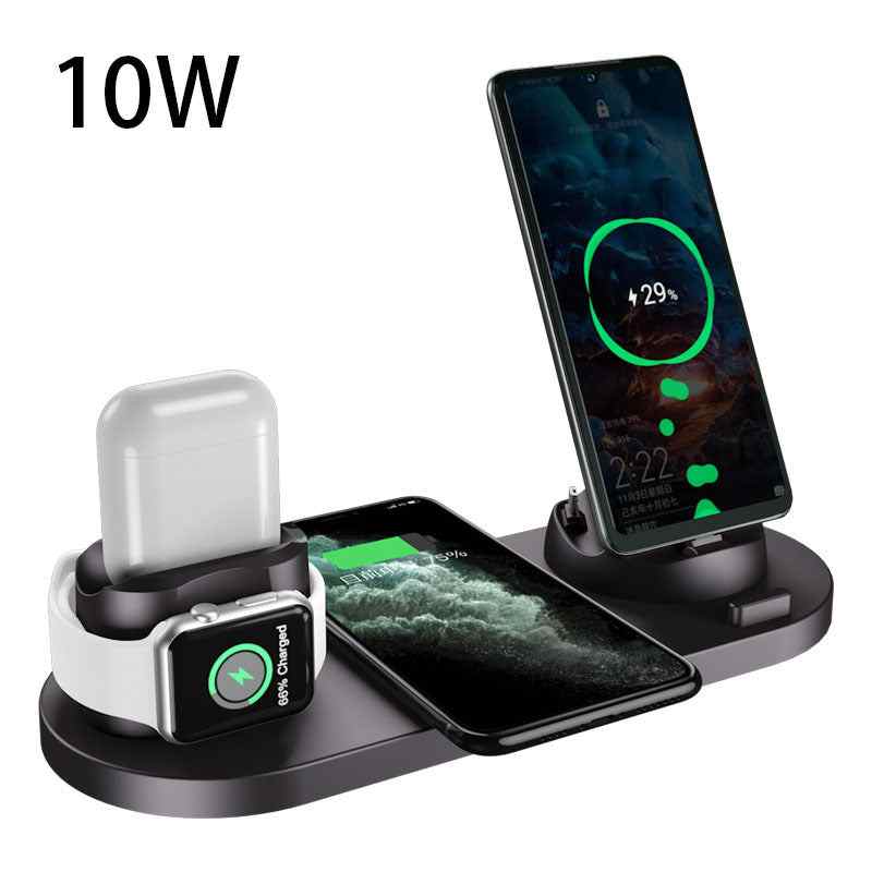 6 in 1 wireless charging dock for iPhone, phone, and watch.
