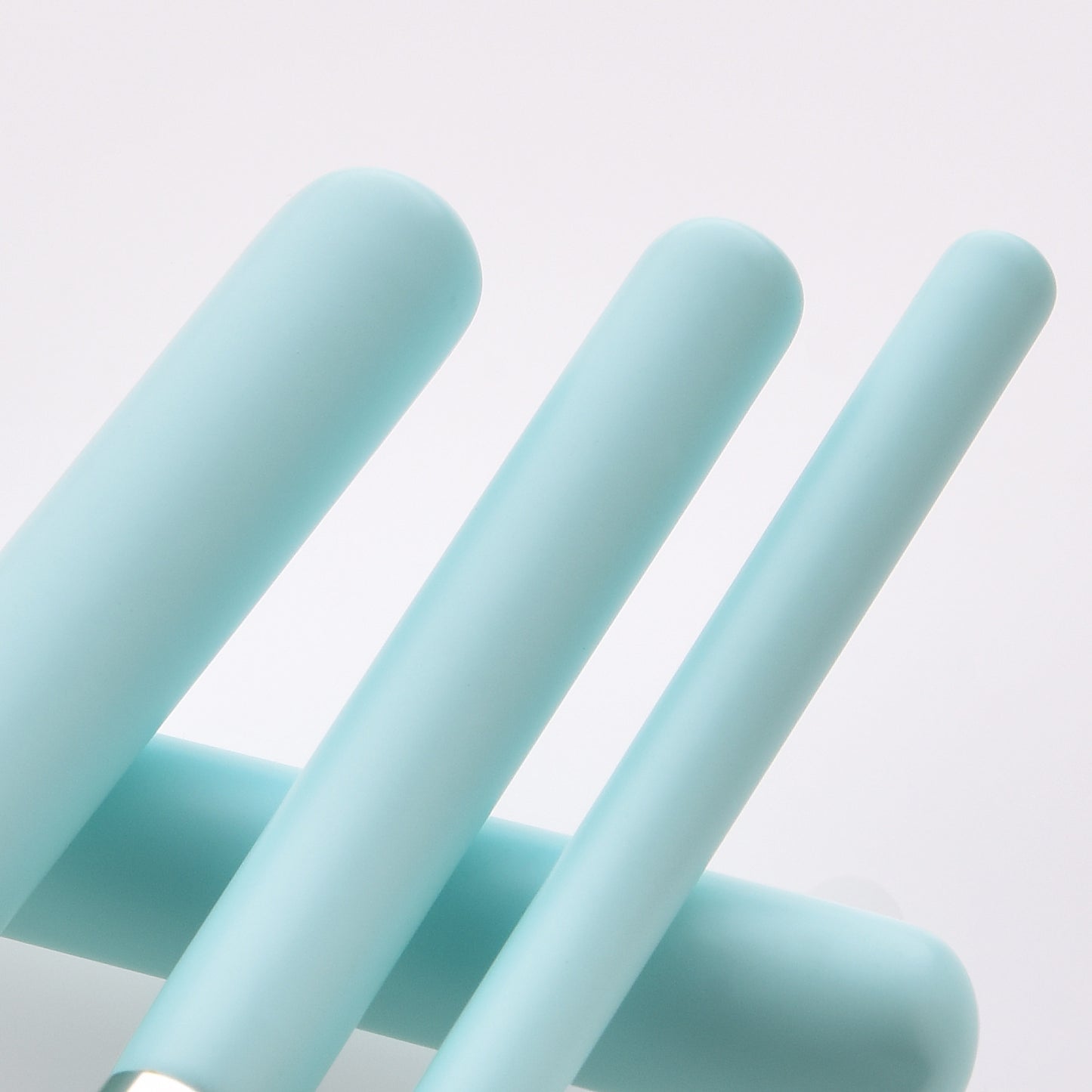 12-Piece Light Blue Makeup Brush Set with Box