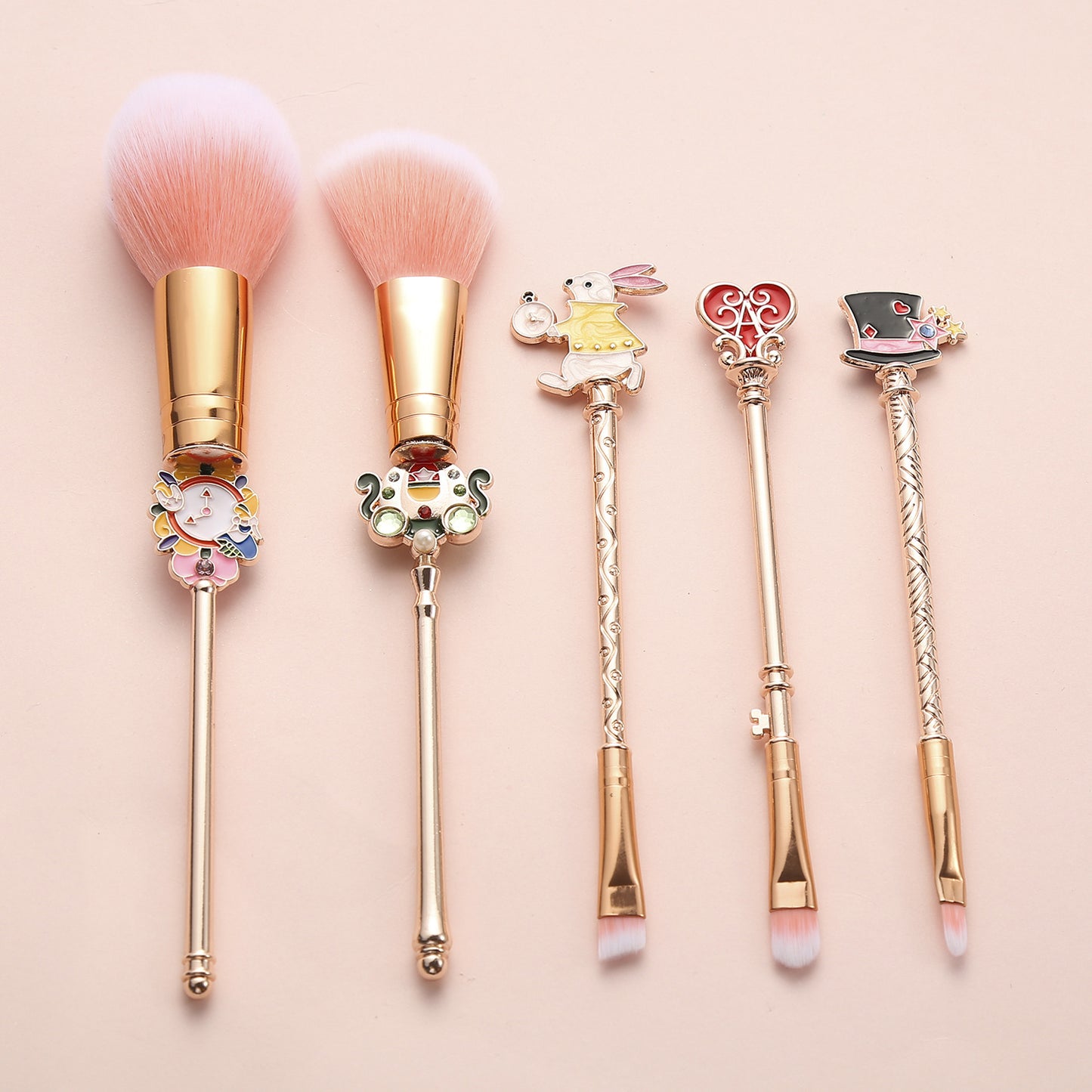 Professional Makeup Brush Set - Rose Gold & Gold