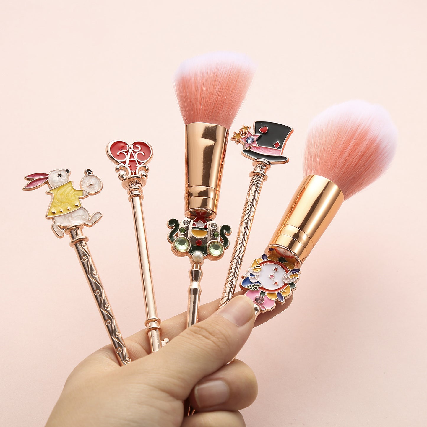 Professional Makeup Brush Set - Rose Gold & Gold