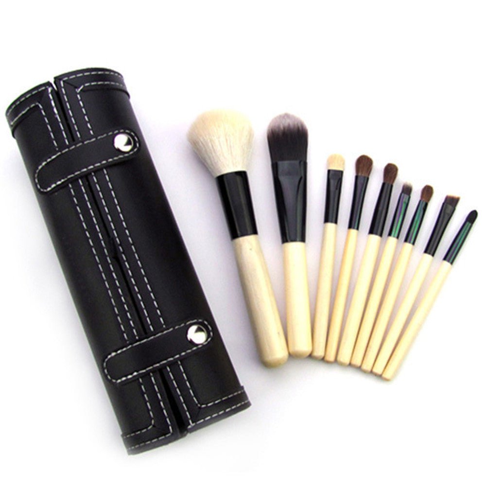 Professional Barrel Makeup Brush Set - 5 Essential Brushes